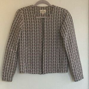Marine Layer Southwest Aztec Print Zip-Up Woven Light Blazer Jacket Size Small